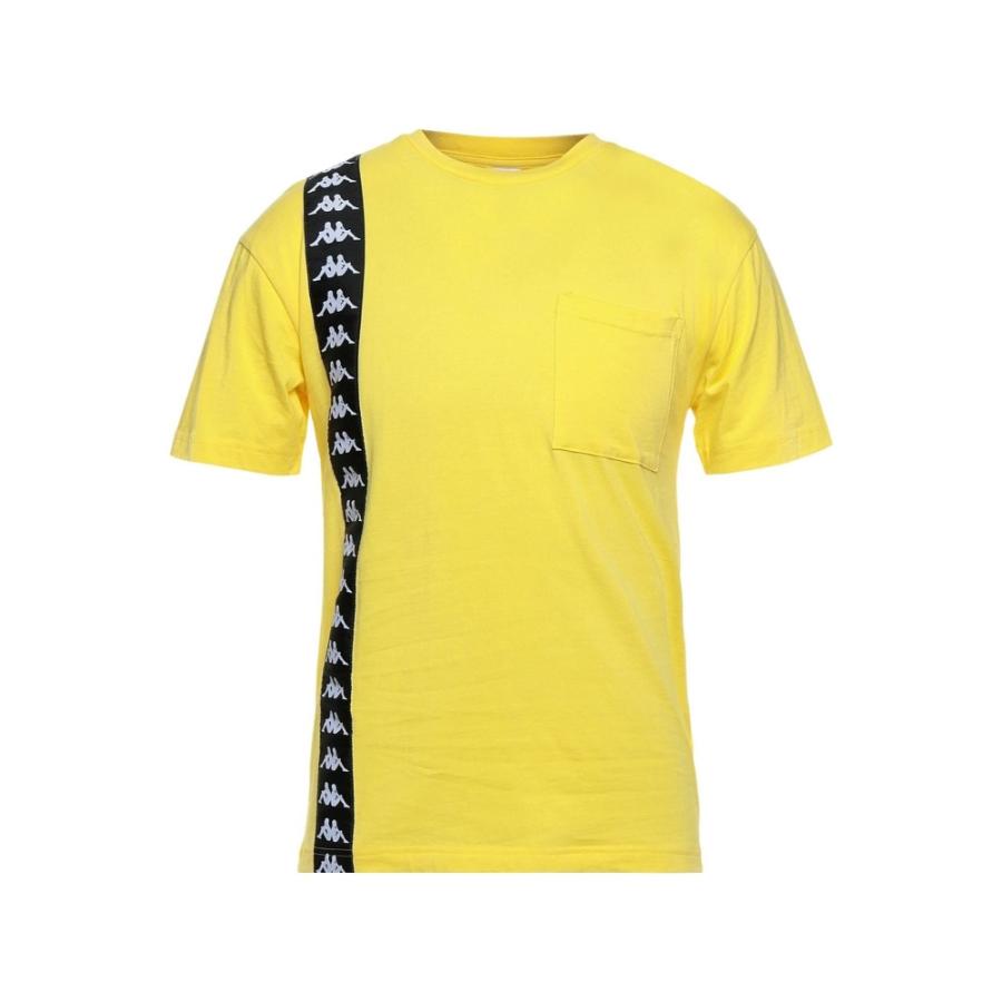 超美品の カッパ KAPPA メンズ Tシャツ トップス T-Shirt Yellow 半袖