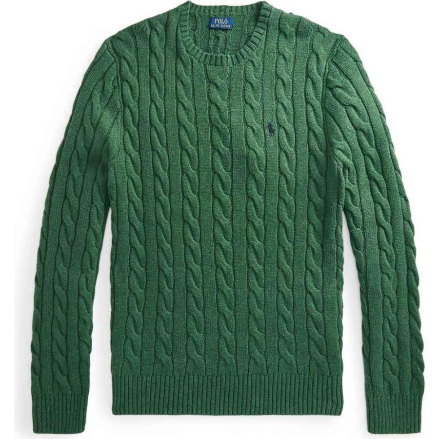 いラインアップ Ralph Polo ローレン ラルフ メンズ ニット セーター ローレン ラルフ Lauren Ralph Polo Lauren Green Weaters Cotton Cable Knit トップス ケーブルニット ニット セーター メンズ トップス Www Affaires Sociales Gouv Cg