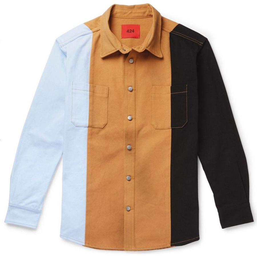 春早割 424 フォートゥーフォー トップス メンズ シャツ フォートゥーフォー Fourtwofour 424 Fourtwofour Camel Shirt Patterned トップス シャツ メンズ シャツ カジュアルシャツ Photographes Ocean Indien Com