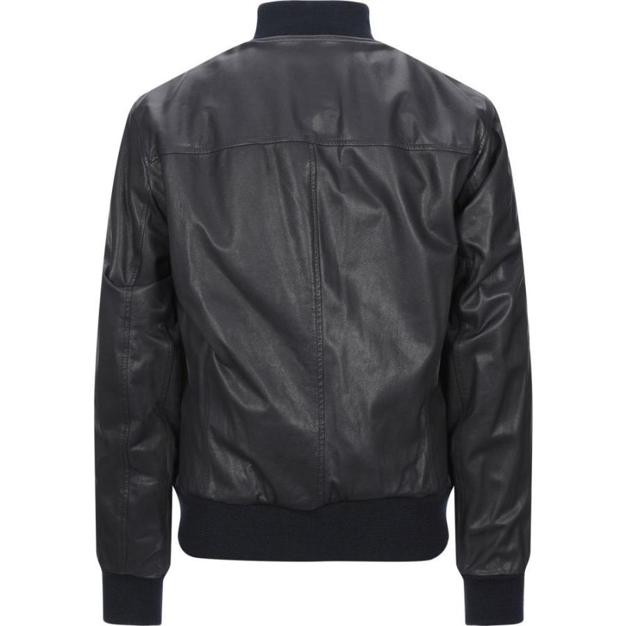 人気満点 スチュアート Stewart メンズ レザージャケット アウター Leather Jacket Dark Blue 人気特価激安 Www Grupognb Com Br