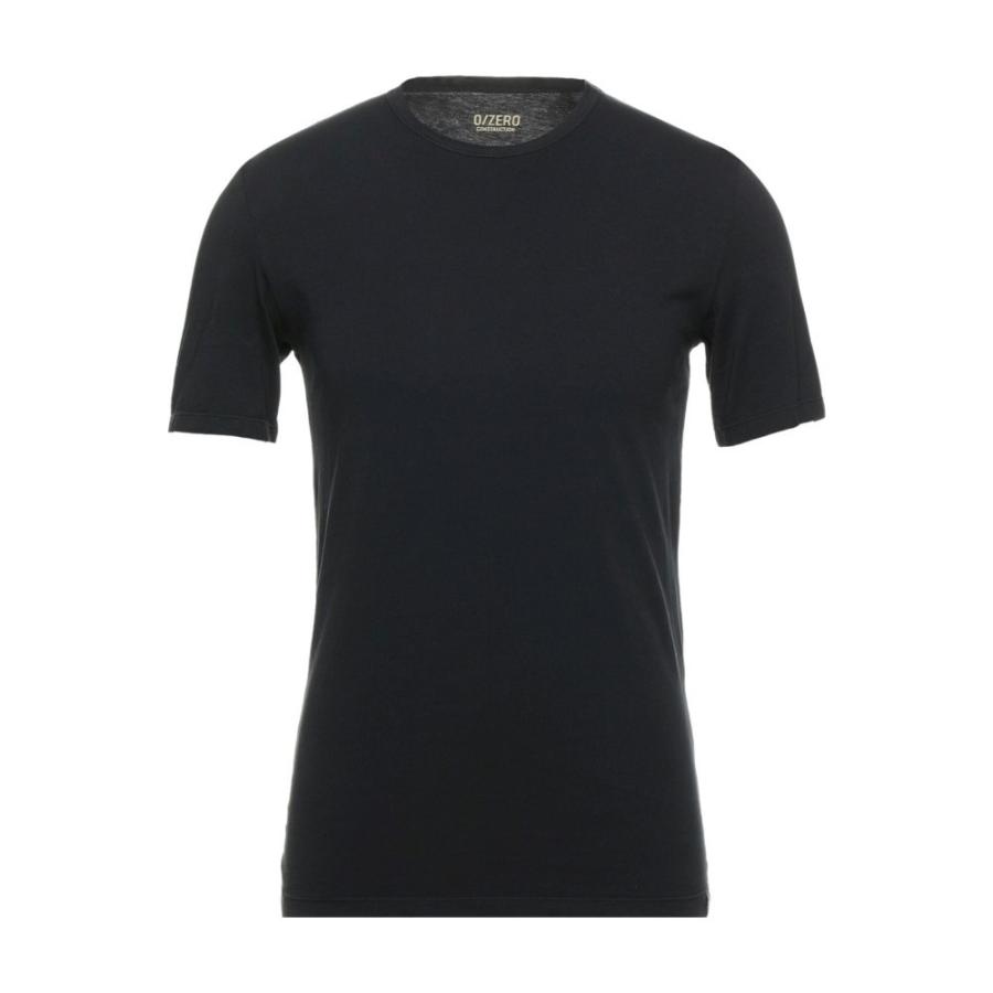 最高級のスーパー メンズ CONSTRUCTION 0/ZERO ゼロコンストラクション Tシャツ Black T-Shirt トップス 半袖