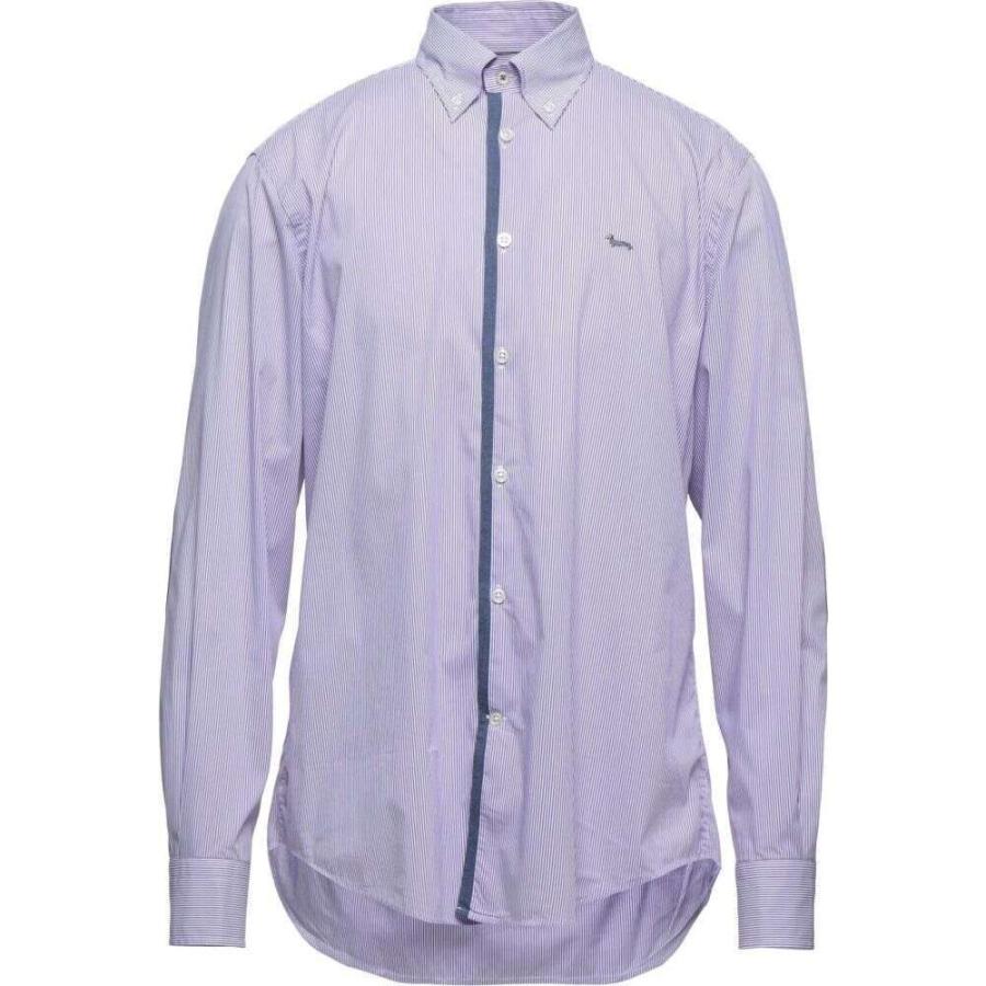 春夏新色 ハーモント アンド ブレイン Harmont Blaine メンズ シャツ トップス Striped Shirt Light Purple 即日出荷 Sufianshawa Com