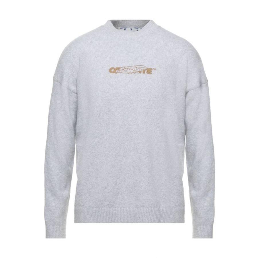 セール価格 公式 オフホワイト メンズ Off White ニット セーター ウール コットン ロゴ 安心の定価