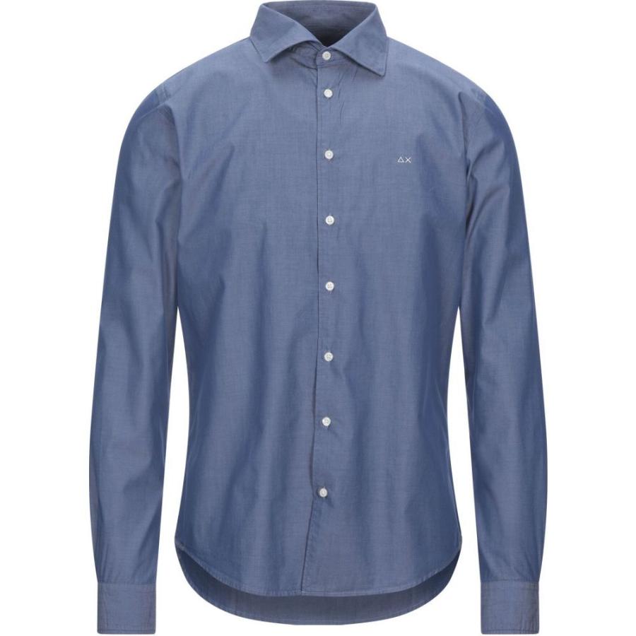 売れ筋ランキングも トップス シャツ メンズ 68 Sun シックスティーエイト サン トップス メンズ シャツ シックスティーエイト サン 68 Sun Solid Blue Shirt Color シャツ カジュアルシャツ