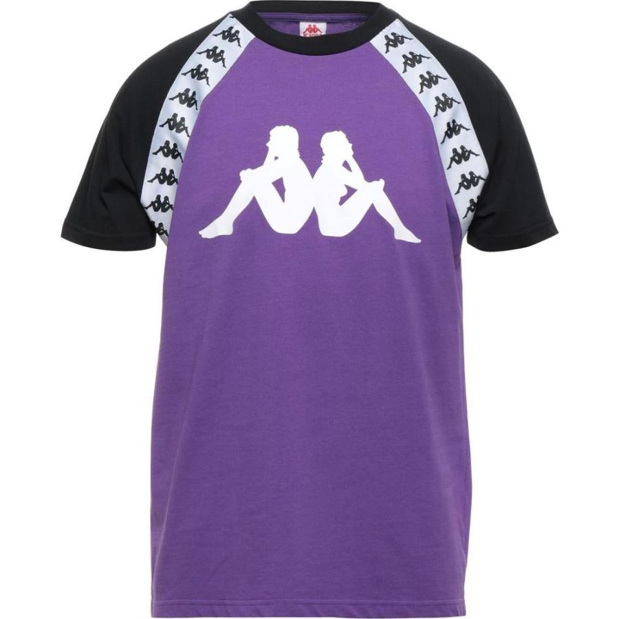 激安ブランド カッパ Kappa メンズ Tシャツ トップス T Shirt Purple 高質で安価 Lewisfamilyinsurance Com
