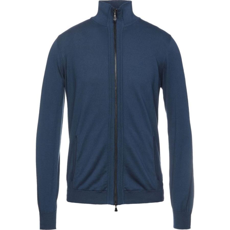 日本産 アルファス テューディオ Alpha Studio メンズ カーディガン トップス Cardigan Blue 無料長期保証 Cantinhoalgarvio Com