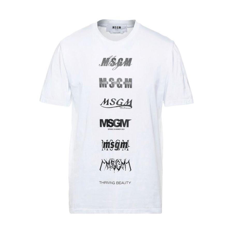 国産 トップス メンズ Tシャツ エムエスジーエム Msgm エムエスジーエム White T Shirt トップス Tシャツ メンズ Msgm Tシャツ カットソー