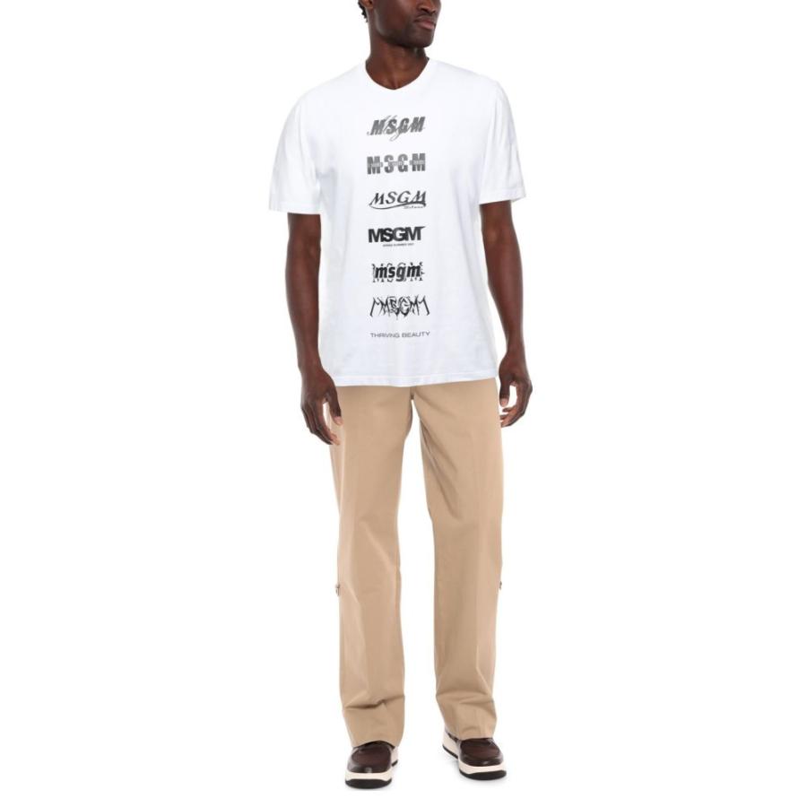 国産 トップス メンズ Tシャツ エムエスジーエム Msgm エムエスジーエム White T Shirt トップス Tシャツ メンズ Msgm Tシャツ カットソー