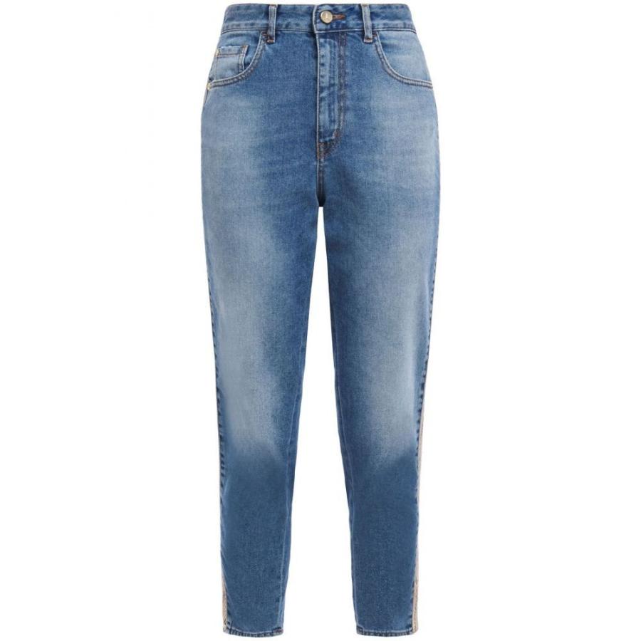 ジャスト カヴァリ Just Cavalli レディース ジーンズ デニム ボーイフレンドデニム Cropped Faux Leather Trimmed Faded Boyfriend Jeans Mid Denim Www Fakfakkab Go Id
