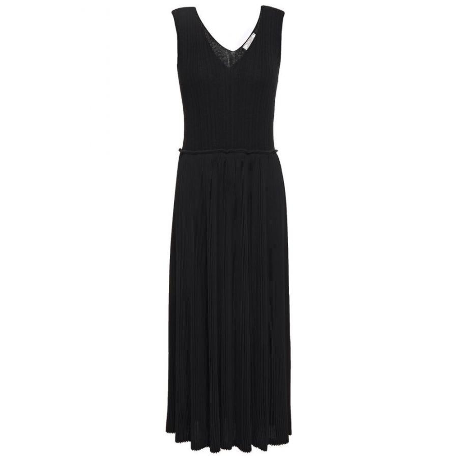 レディース Ricci ニナ ファッション リッチ ミドル丈 Nina ワンピース Midi ワンピース ドレス レディースファッション Crepe Midi Dress Lo Ffa1cb05b2 フェルマート Pleated Ribbed Black Fermart 2号店 高級素材使用 ブランド人気殺到 の