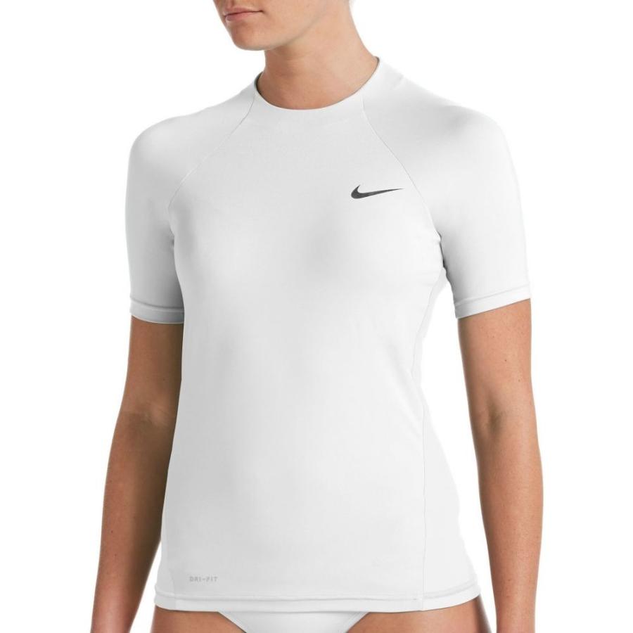 ナイキ Nike レディース ラッシュガード 水着 ビーチウェア Essential Short Sleeve Rash Guard White Dallasreceiver Com