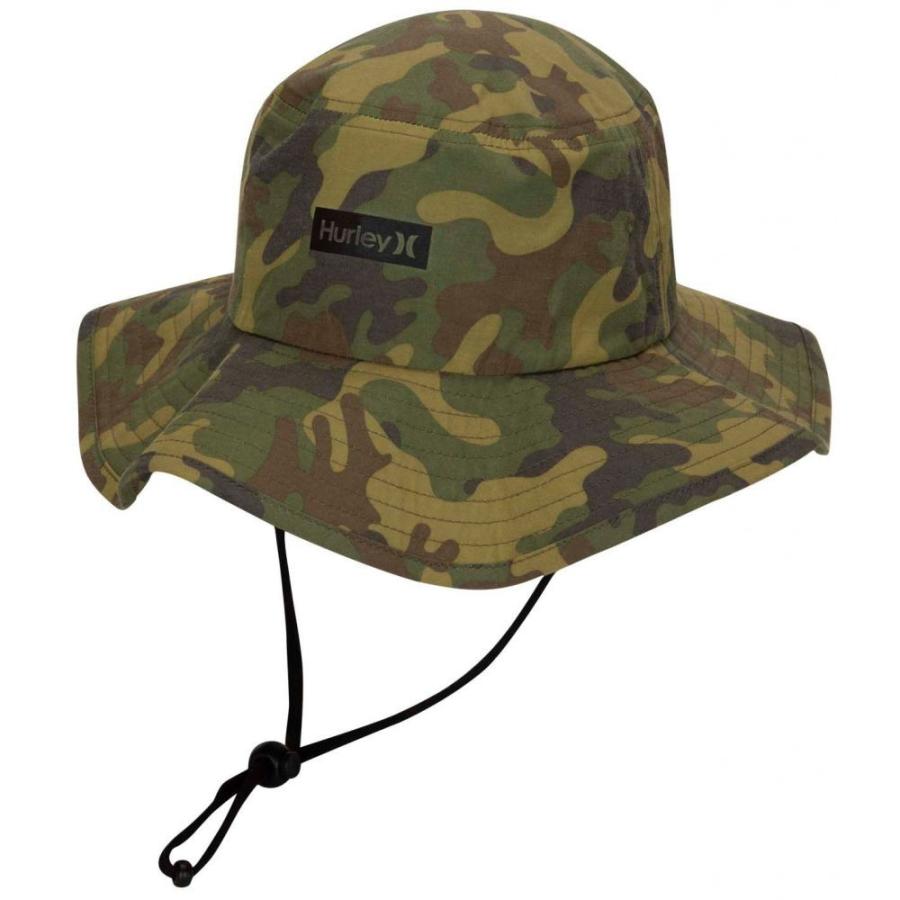 気質アップ ハーレー Hurley メンズ ハット 帽子 Vagabond Printed Boonie Hat Camo Green サファリ、バケットハット