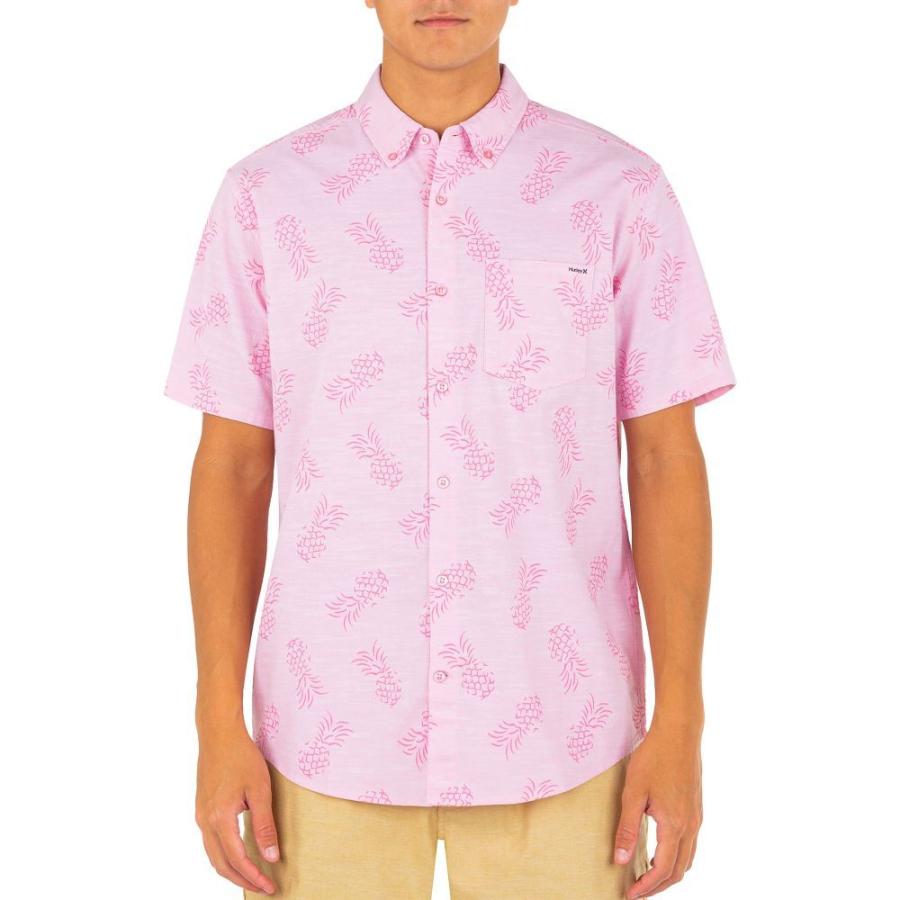 定番のお歳暮 ハーレー Pink Shirt Down Button Print Stretch Only and One トップス シャツ メンズ Hurley 長袖