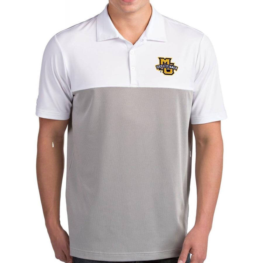 春夏新色 アンティグア Antigua メンズ ポロシャツ トップス Marquette Golden Eagles Venture White Polo 超人気の Lewisfamilyinsurance Com
