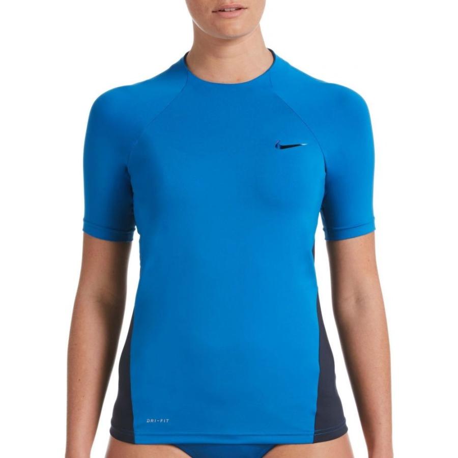 ナイキ Nike レディース ラッシュガード 水着 ビーチウェア Essential Short Sleeve Rash Guard Battle Blue Visiomed Co Za