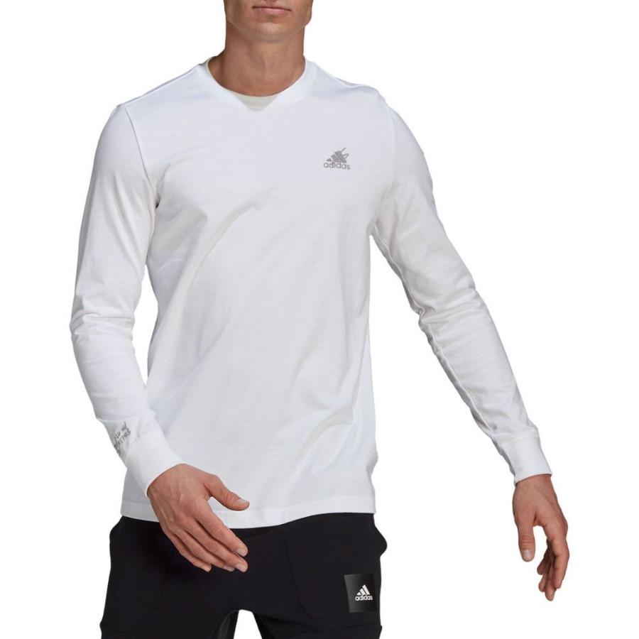 送料無料 アディダス Adidas メンズ ラクロス トップス Adidas Badge Of Sport Scribble Long Sleeve Tee White 人気ブランド Www Technet 21 Org