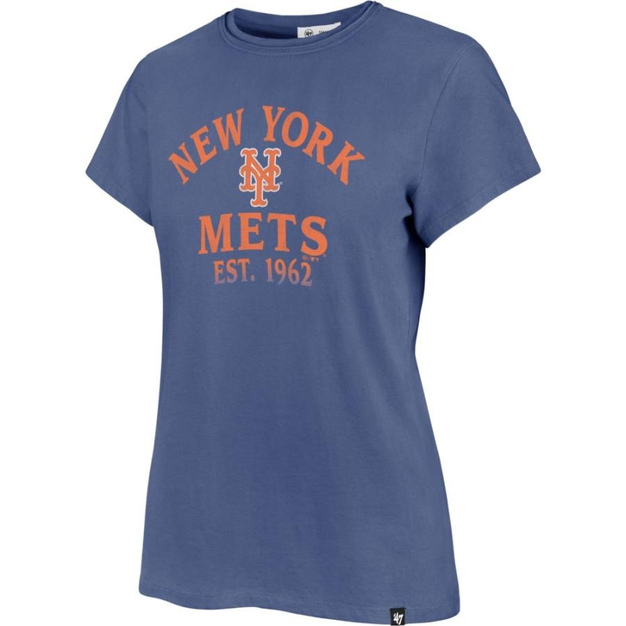 【高知インター店】 フォーティセブン 47 レディース Tシャツ トップス New York Mets Blue Fade Frankie T-Shirt その他トップス