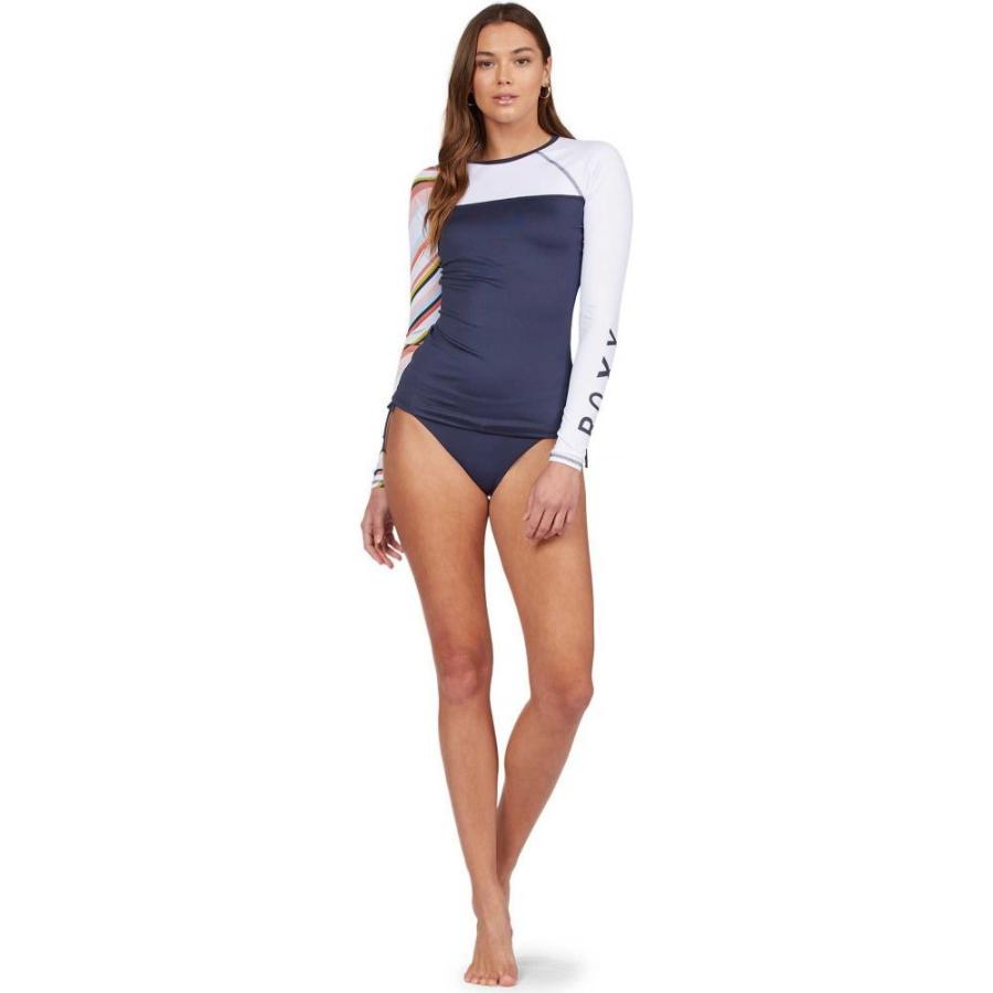 本物保証 Roxy ロキシー 水着 ビーチウェア レディース ラッシュガード ロキシー Roxy レディース Indigo Mood Guard Rash Sleeve Long Stripe 水着 ビーチウェア ラッシュガード ラッシュガード