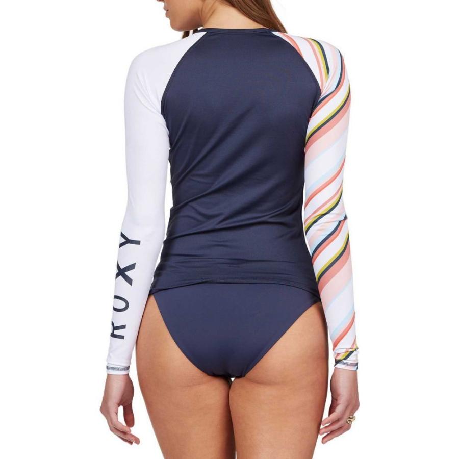 本物保証 Roxy ロキシー 水着 ビーチウェア レディース ラッシュガード ロキシー Roxy レディース Indigo Mood Guard Rash Sleeve Long Stripe 水着 ビーチウェア ラッシュガード ラッシュガード