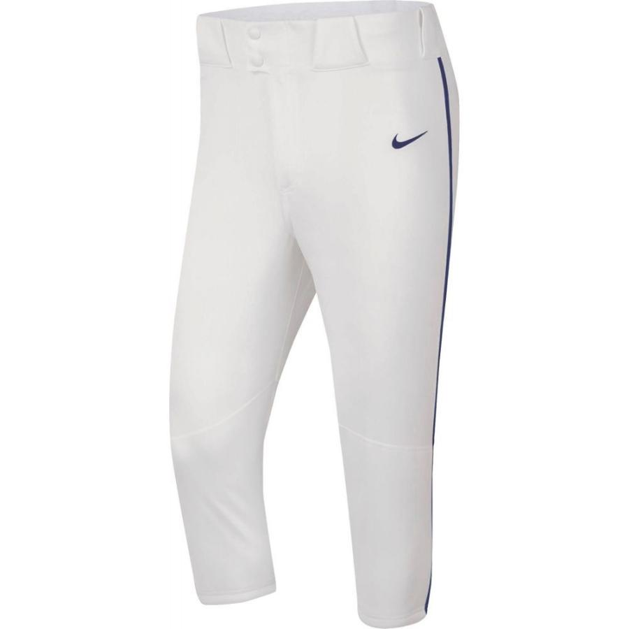 nike white baseball pants with black piping