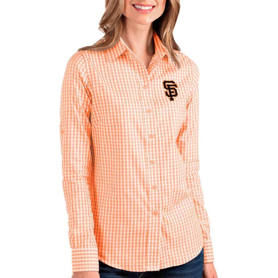 一 番 安い 特売 アンティグア Antigua レディース ブラウス シャツ トップス Button San Orange Francisco Shirt Giants Structure Orange Long Sleeve Button Down Shirt Od5 Ff8fe5ea19 フェルマート Fermart 2号店 激売れ