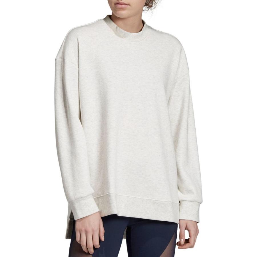 アディダス Adidas レディース スウェット トレーナー トップス Wanderlust Second Layer Sweatshirt White Melange Proyabloko Pro