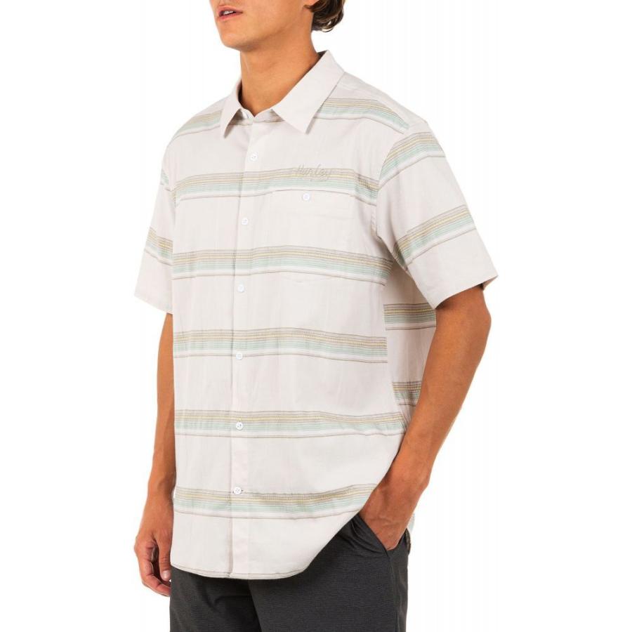通販激安 Hurley ハーレー トップス メンズ 半袖シャツ ハーレー Hurley メンズ White Summit Shirt Sleeve Short Stretch Miles トップス 半袖シャツ シャツ カジュアルシャツ