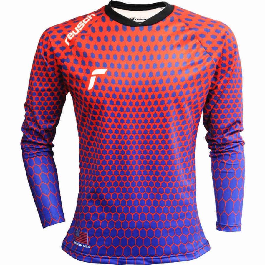 円 新品本物 ロイシュ Reusch レディース サッカー ジャージ トップス Hexicon Profit Soccer Goalkeeper Jersey Navy Red White
