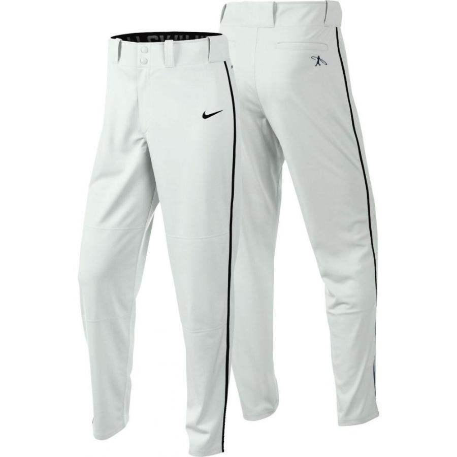 nike white baseball pants with black piping