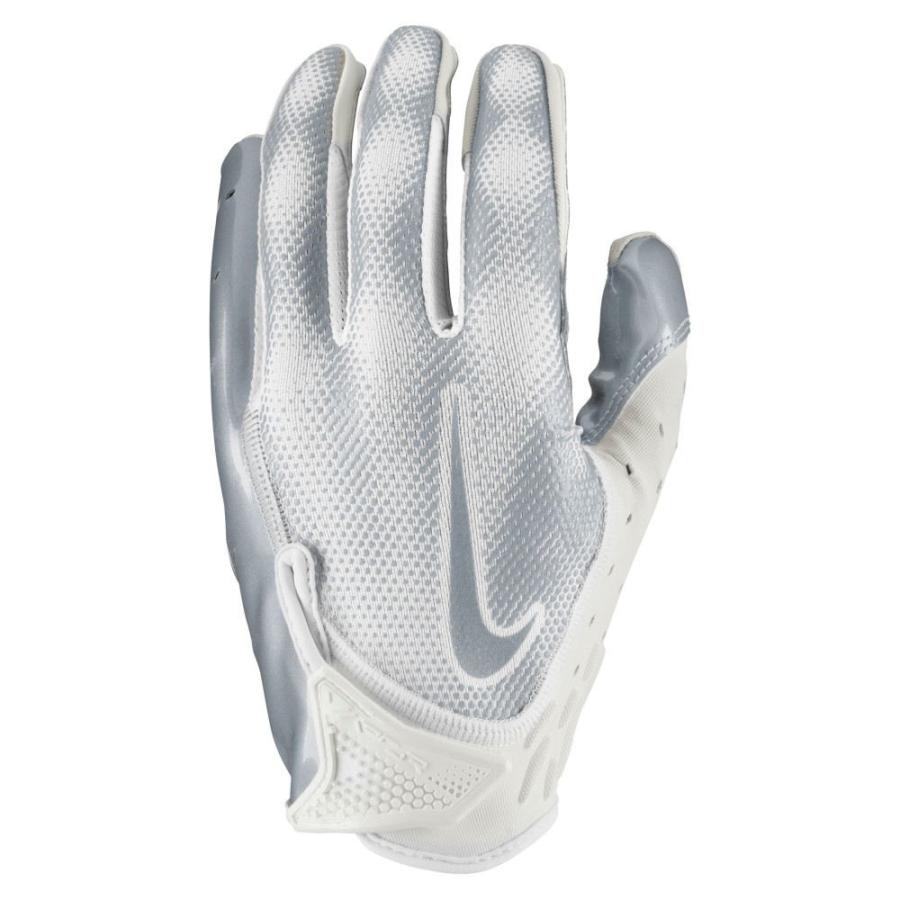 ナイキ Nike ユニセックス アメリカンフットボール もらって嬉しい出産祝い グローブ Vapor Jet Metallic Football Gloves Silver White 7 0