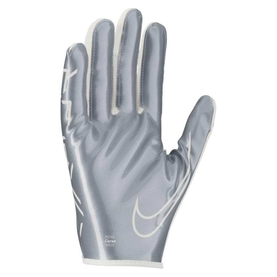 ナイキ Nike ユニセックス アメリカンフットボール もらって嬉しい出産祝い グローブ Vapor Jet Metallic Football Gloves Silver White 7 0