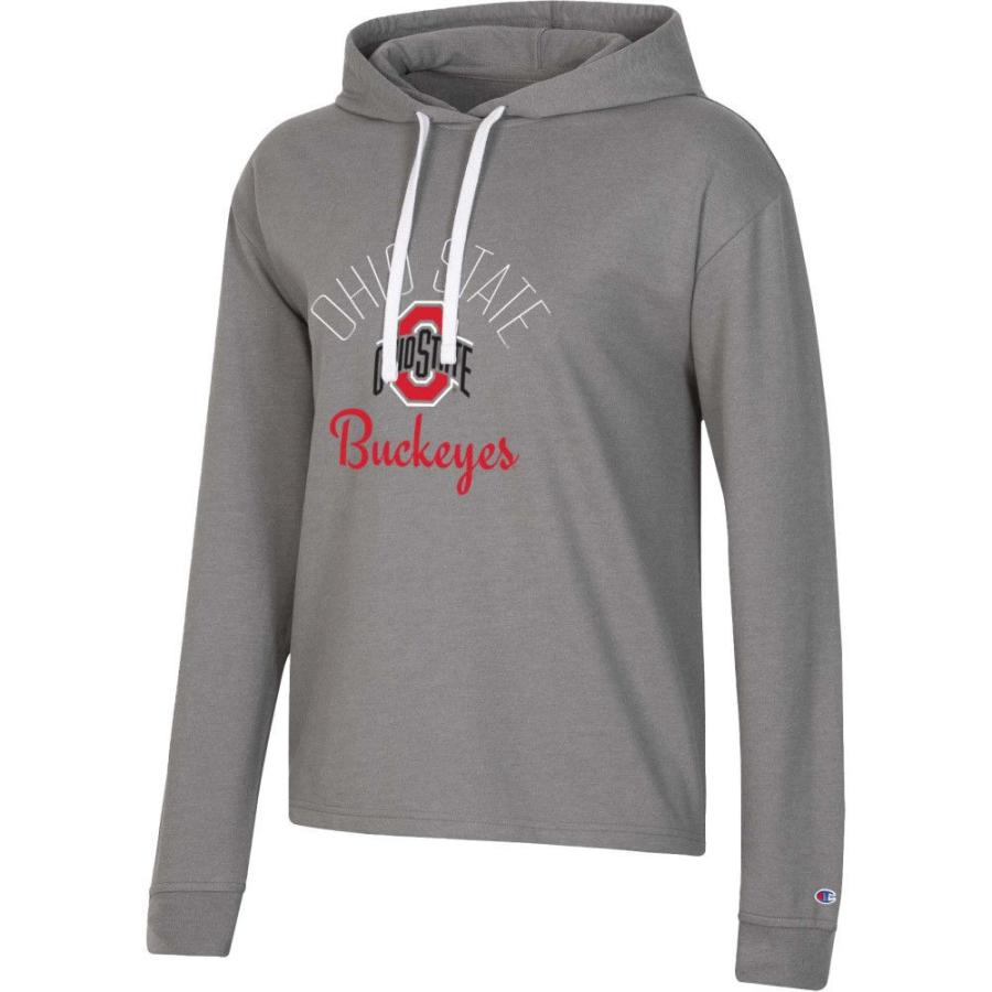 チャンピオン Champion パーカー レディース パーカー クロップド トップス Ohio State Buckeyes Ohio State Gray Hoodie French Od5