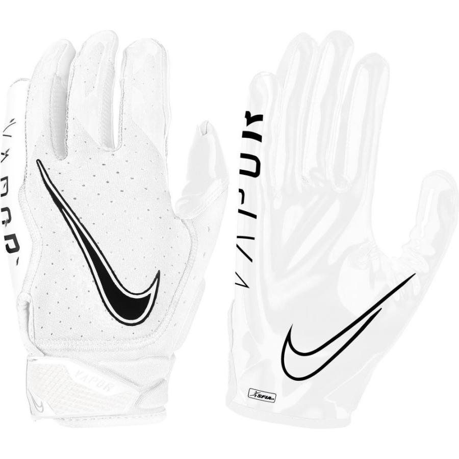 【海外 大人気 ナイキ Nike ユニセックス アメリカンフットボール レシーバーグローブ グローブ Adult Vapor Jet 6.0 Receiver Gloves White Black eikohhome.com eikohhome.com