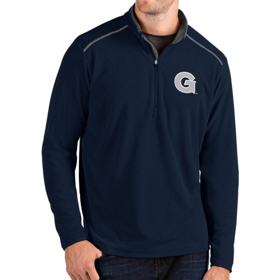 新品登場 Antigua Shirt Quarter Zip Glacier Blue Hoyas Georgetown トップス メンズ Antigua アンティグア トップス メンズ アンティグア トップス Dagl Tg