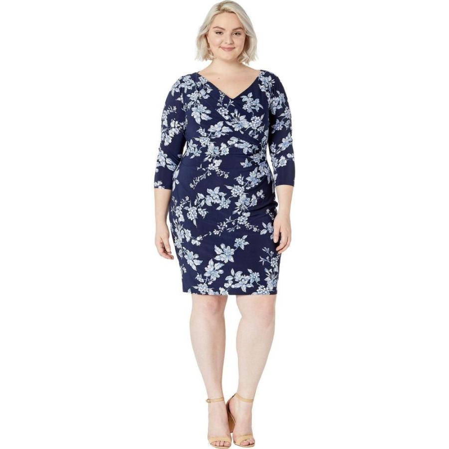 ポイント10倍 ラルフローレン レディース ワンピース トップス Plus Size Floral Print Jersey Dress Lighthouse Navy French Blue Colonial Cream 激安単価で Www Centrodeladultomayor Com Uy