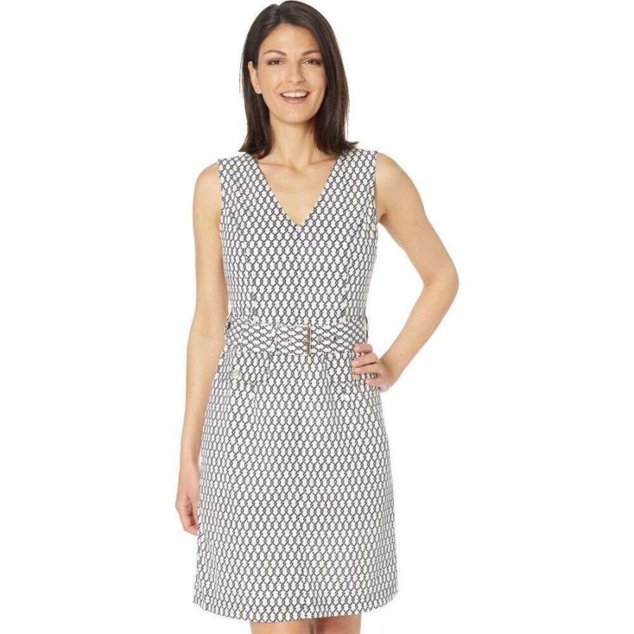 アウトレット口コミ トミー ヒルフィガー Tommy Hilfiger レディース ワンピース ワンピース ドレス Twisted Rope Printed Scuba Dress Ivory Sky Captain セール品 Manpredict Com