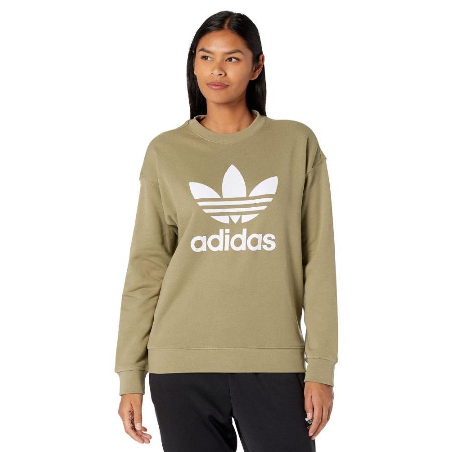 通販激安 トップス スウェット トレーナー レディース Originals Adidas アディダス スウェット トレーナー アディダス Originals Adidas Trefoil Green Orbit Sweatshirt Crew トップス Www Rankinengineering Com