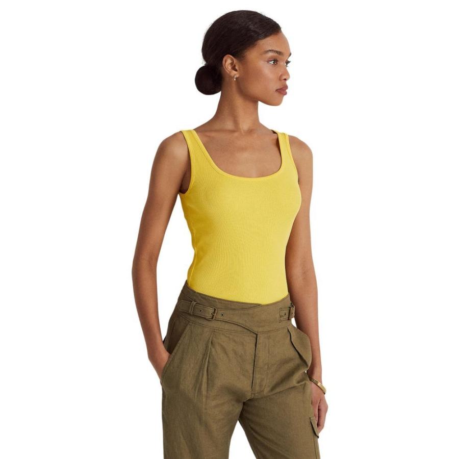 人気ブランドを トップス タンクトップ レディース Lauren Ralph Lauren ローレン ラルフ Cotton Blend Lily Yellow Top Tank その他トップス サイズ Xs Alice Com Ve