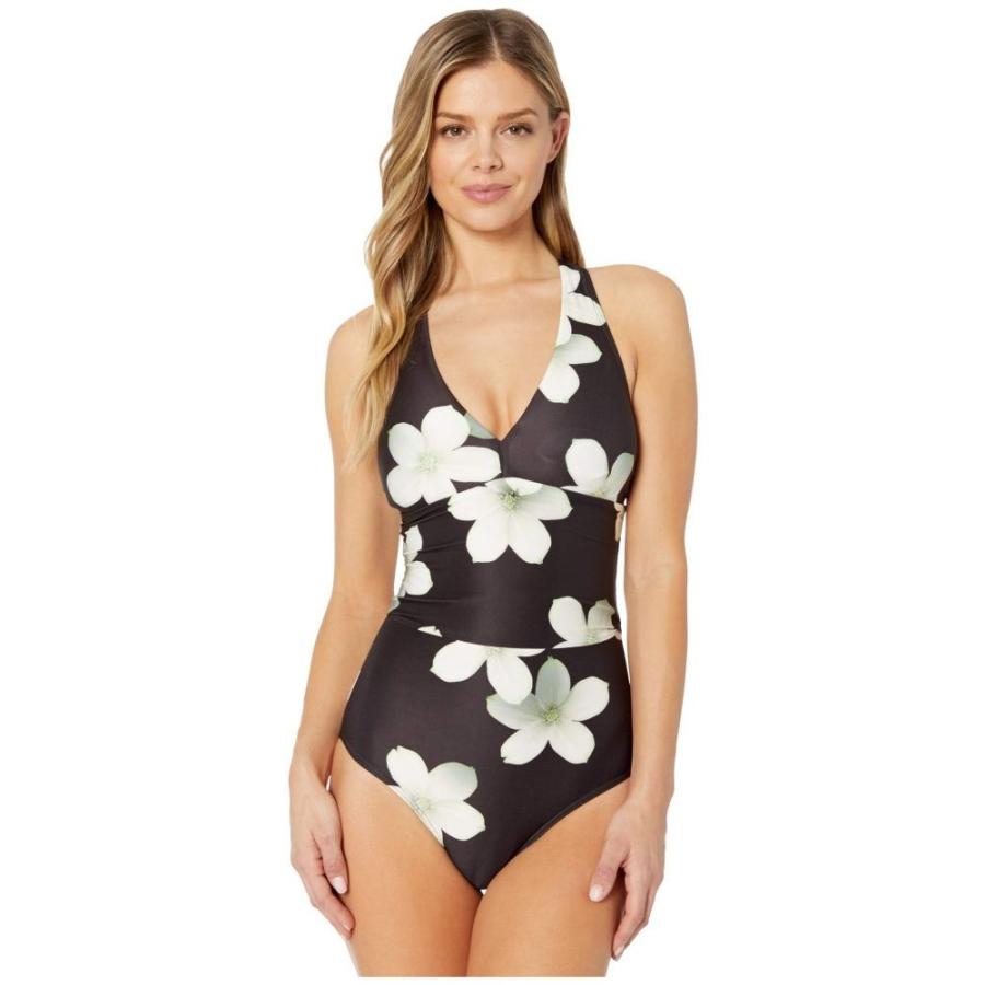 ラルフ ローレン Lauren Ralph Lauren レディース ワンピース 水着 ビーチウェア Villa Floral Twist Back Halter One Piece Black White Omegaprintopack Com