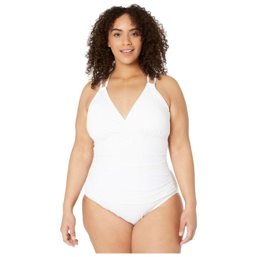 ラブランカ La Blanca レディース ワンピース 大きいサイズ 水着 ビーチウェア Plus Size Island Goddess Surplice Mio One Piece White Www Grapnotesteel Co Zw