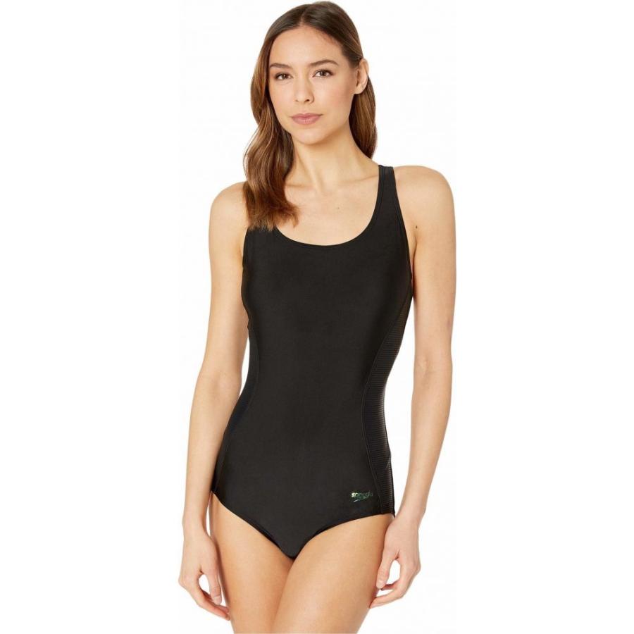 スピード Speedo レディース ワンピース 水着 ビーチウェア Rib Illusion Splice One Piece Speedo Black Thpnu Epnu Ee