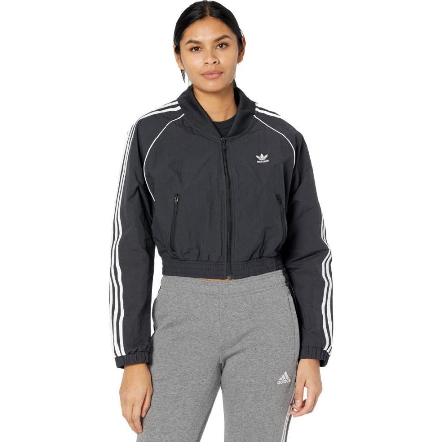割引アウトレット アディダス Adidas Originals レディース ジャージ アウター 3 Stripes Short Track Top Black 海外 取り寄せ Superavila Com