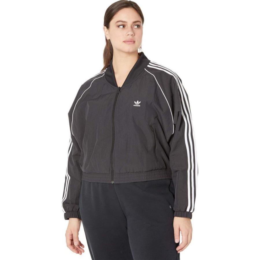 アディダス Adidas Originals レディース ジャージ 大きいサイズ アウター Plus Size 3 Stripes Short Track Top Black Sh2 3 フェルマート Fermart 2号店 通販 Yahoo ショッピング