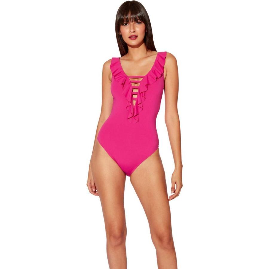 ブルー ロッド ビーティー Bleu Rod Beattie レディース ワンピース Rufflicious Lace Down Over The Shoulder One Piece With Removable Cups Pink Sh2 559 フェルマート Fermart 2号店 通販 Yahoo ショッピング