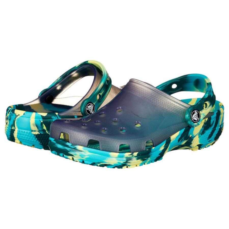 ファッション 再 14入荷 クロックス Crocs レディース クロッグ シューズ 靴 Classic Translucent Clog Black Multi Marbled 9emabkprab Oldmcdonaldfishcamp Com
