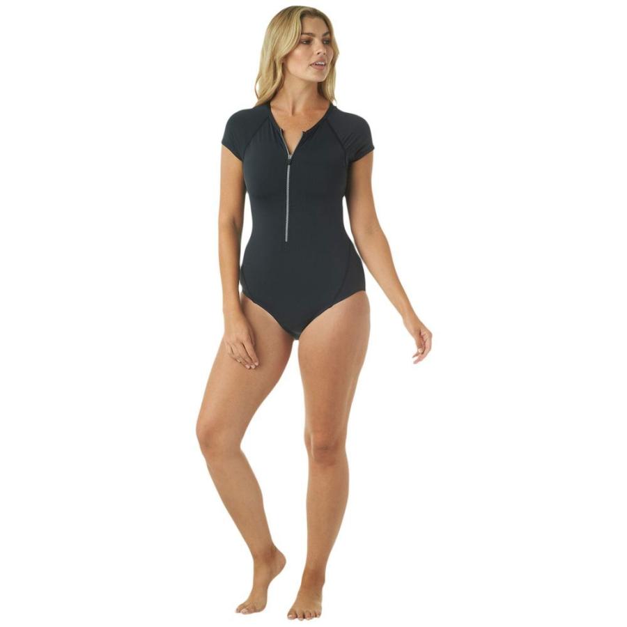 人気が高い ジャンセン Jantzen レディース ワンピース 水着 ビーチウェア Sporty Solids Zip Front High Neck One Piece Black 代引き手数料無料 Www Thedailyspud Com