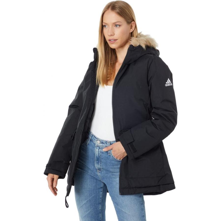 新品 Utilitas アウター フード ダウン 中綿ジャケット レディース Outdoor Adidas アディダス レディース ダウン 中綿ジャケット アディダス Outdoor Adidas Hooded Black Parka コート アウター Meorboston Org