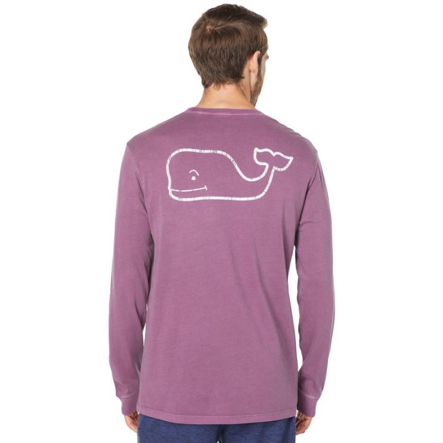 予約 メンズ Vines Vineyard ヴィニヤードヴァインズ メンズ 長袖tシャツ ヴィニヤードヴァインズ Vines Vineyard 長袖tシャツ Purple Washed T Shirt Pocket Whale Vintage Dyed Garment Sleeve Long トップス ポケット Tシャツ カットソー