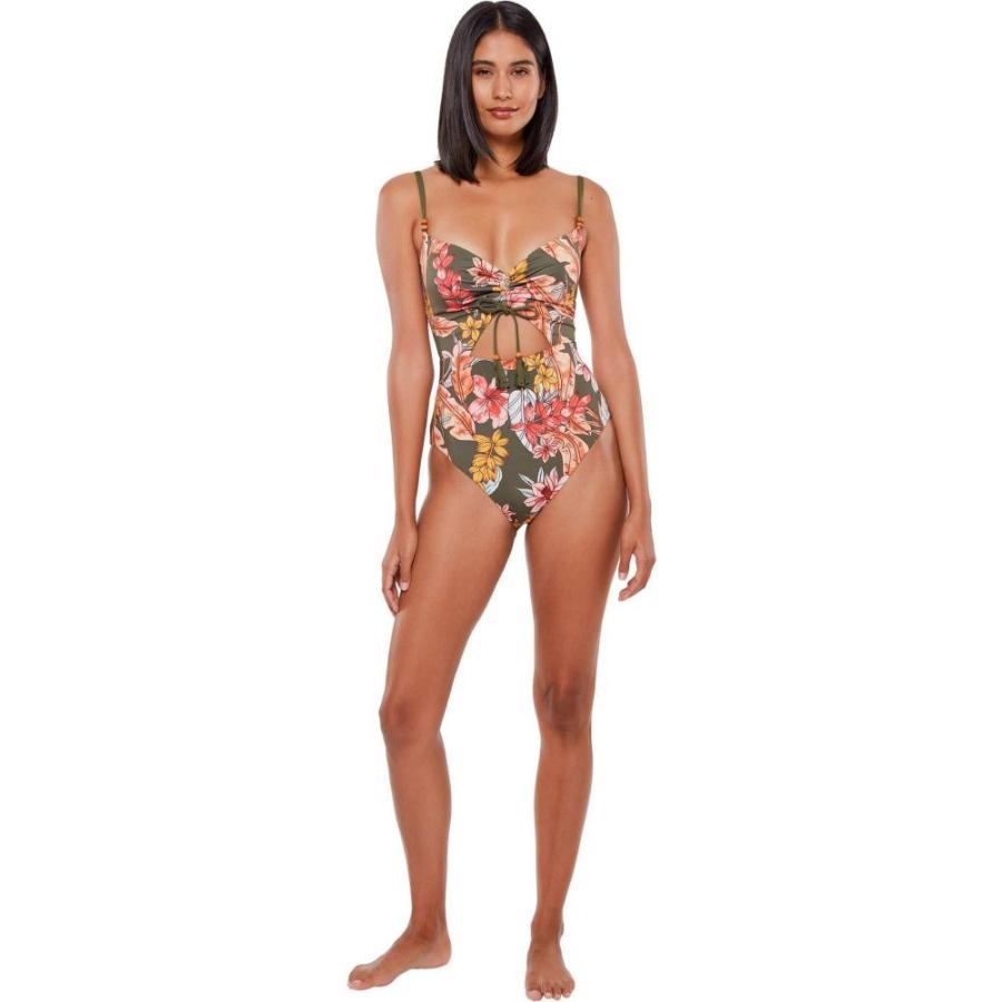 超人気の サンクチュアリ Sanctuary レディース ワンピース 水着 ビーチウェア Organic Botanic Keyhole One Piece Fatigue Green 超特価激安 Altammamfactory Com Jo