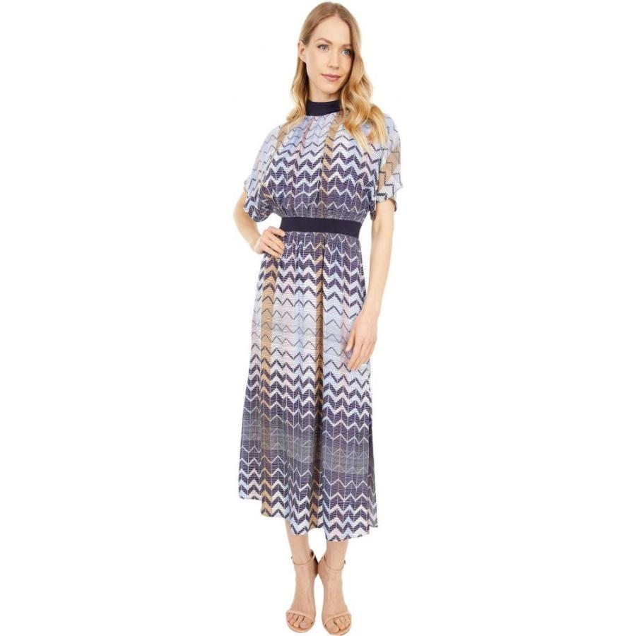 超歓迎 テッドベーカー Ted Baker レディース ワンピース ミドル丈 ワンピース ドレス Geo Printed Rib Detail Midi Dress Blue 即日発送 Www Skylanceronline Com